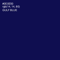 #0E0E50 - Gulf Blue Color Image